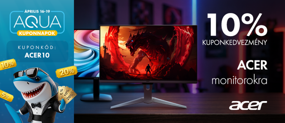 10% Kuponkedvezmény Acer monitorokra