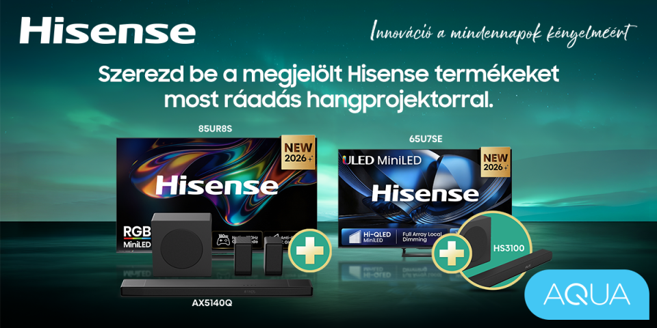 Hisense TV-k ajándék hangprojektorral