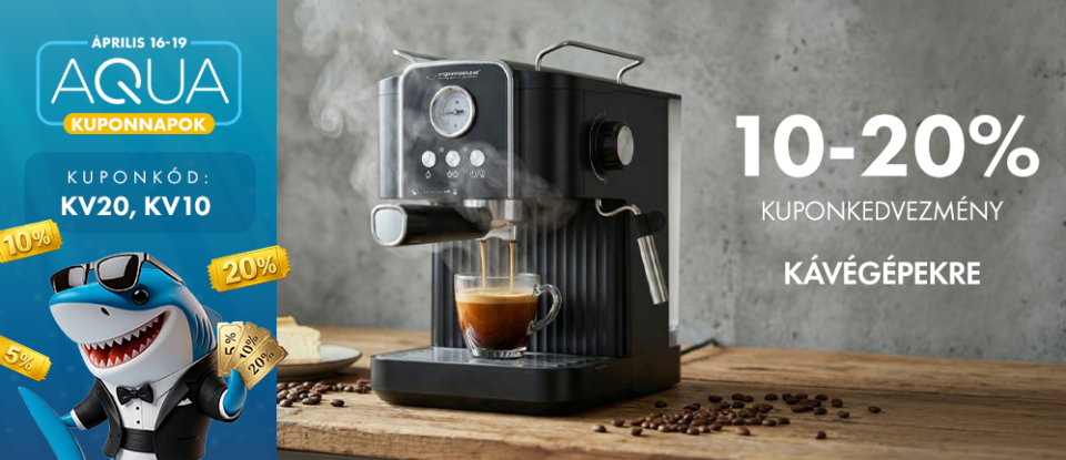 10-20% Kuponkedvezmény kávéfőzőkre