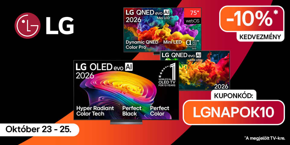 LG Televíziók 10% kuponkedvezménnyel!