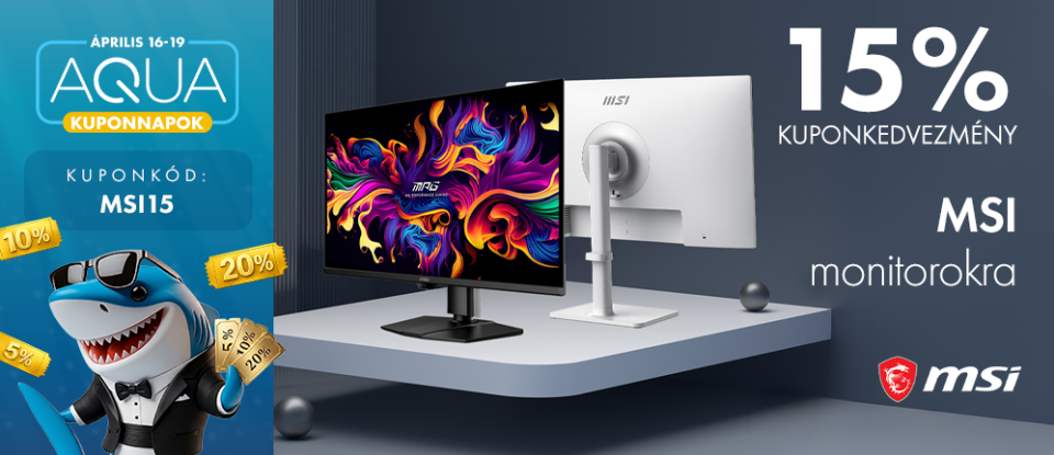 15% Kuponkedvezmény MSI monitorokra