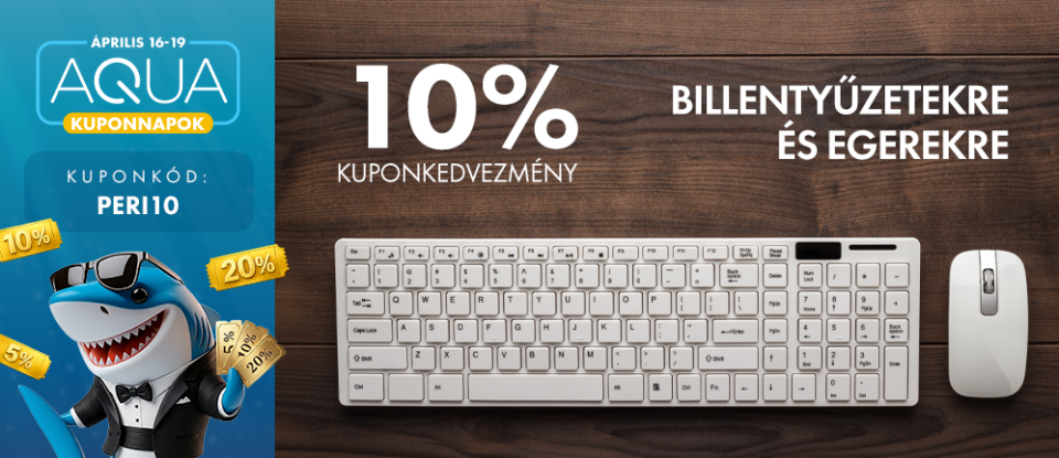10% Kuponkedvezmény billentyűzetekre és egerekre