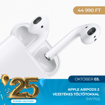 Apple AirPods 2 vezetékes töltőtokkal